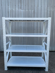 1.5m(W) x 1.8m(H) x 0.5m(D) Metal Shelving 800KG White