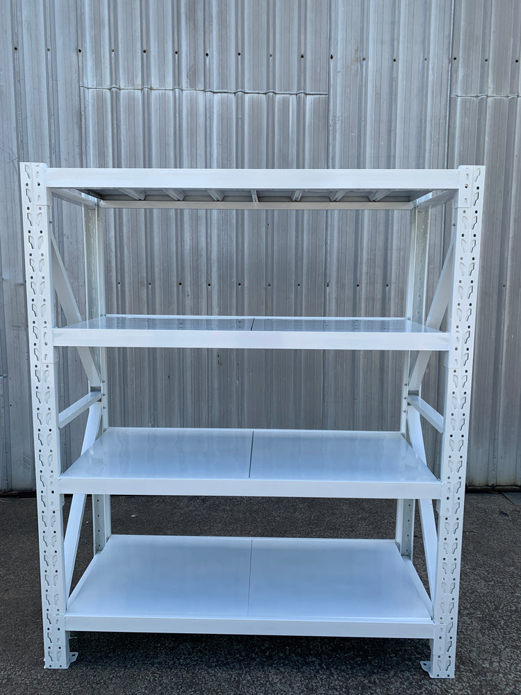 1.5m(W) x 2.0m(H) x 0.6m(D) Metal Shelving 1000KG White