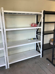 1.5m(W) x 1.8m(H) x 0.5m(D) Metal Shelving 800KG White