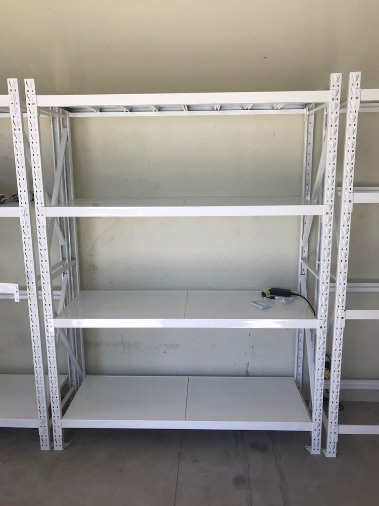 1.5m(W) x 1.8m(H) x 0.5m(D) Metal Shelving 800KG White