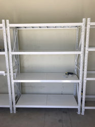 1.5m(W) x 1.8m(H) x 0.5m(D) Metal Shelving 800KG White