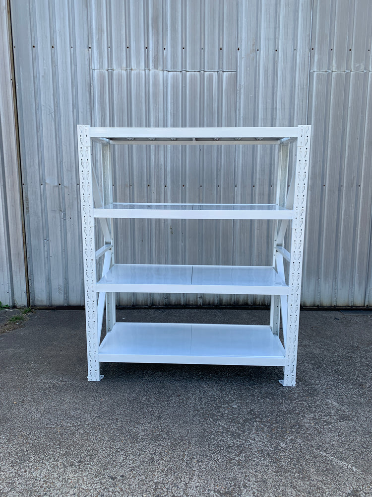 1.5m(W) x 2.4m(H) x 0.5m(D) Metal Shelving 800KG White