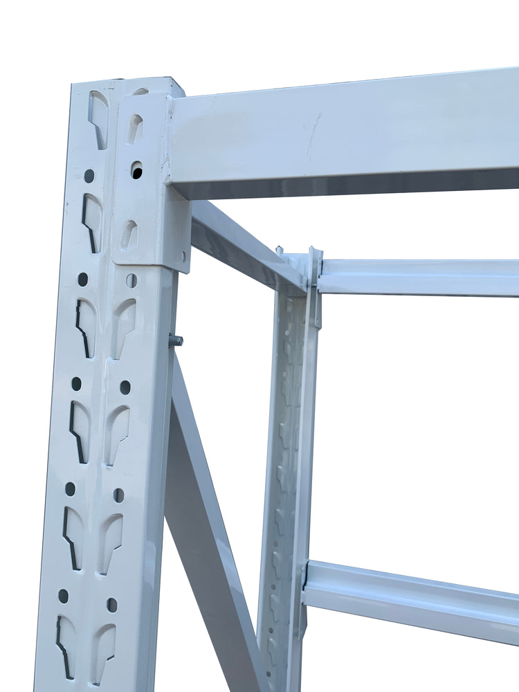 2.0m(W) x 2.0m(H) x 0.6m(D) Metal Shelving 1000KG White
