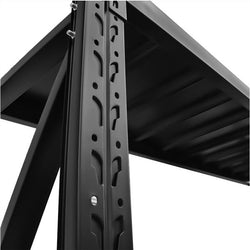 1.5m(W) x 2.0m(H) x 0.6m(D) Metal Shelving 1000KG Black