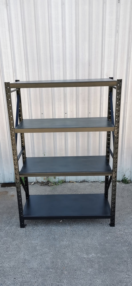 1.2m(W) x 2.0m(H) x 0.5m(D) Metal Shelving 800KG Black