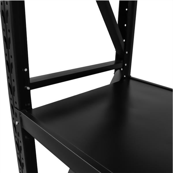 2.0m(W) x 2.0m(H) x 0.6m(D) Metal Shelving 1000KG Black