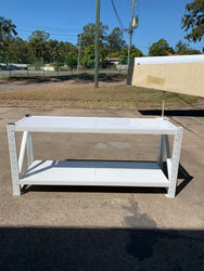 Work Bench 2.0m x 0.9m x 0.6m 500KG White