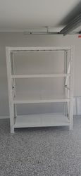 1.5m(W) x 2.0m(H) x 0.5m(D) Metal Shelving 800KG White
