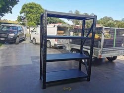 1.5m(W) x 2.0m(H) x 0.6m(D) Metal Shelving 1000KG Black