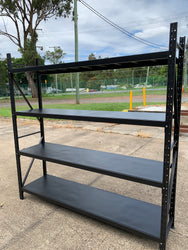 1.5m(W) x 2.0m(H) x 0.5m(D) Metal Shelving 800KG Black