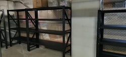 3.0m(W)x1.8m(H)x0.5m(D) 1600kg Connecting Shelving BLACK
