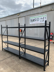 3.0m(W)x1.8m(H)x0.5m(D) 1600kg Connecting Shelving BLACK