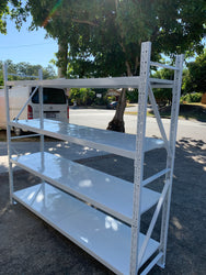 2.0m(W) x 2.0m(H) x 0.5m(D) Metal Shelving 600KG White