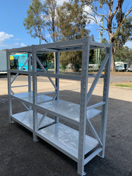 2.4m(W) x 2.0m(H) x 0.6m(D) 2000kg Connecting Shelving White