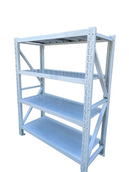 1.5m(W) x 2.0m(H) x 0.6m(D) Metal Shelving 1000KG White