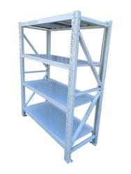 2.0m(W) x 2.0m(H) x 0.6m(D) Metal Shelving 1000KG White