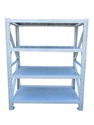 1.5m(W) x 2.0m(H) x 0.6m(D) Metal Shelving 1000KG White