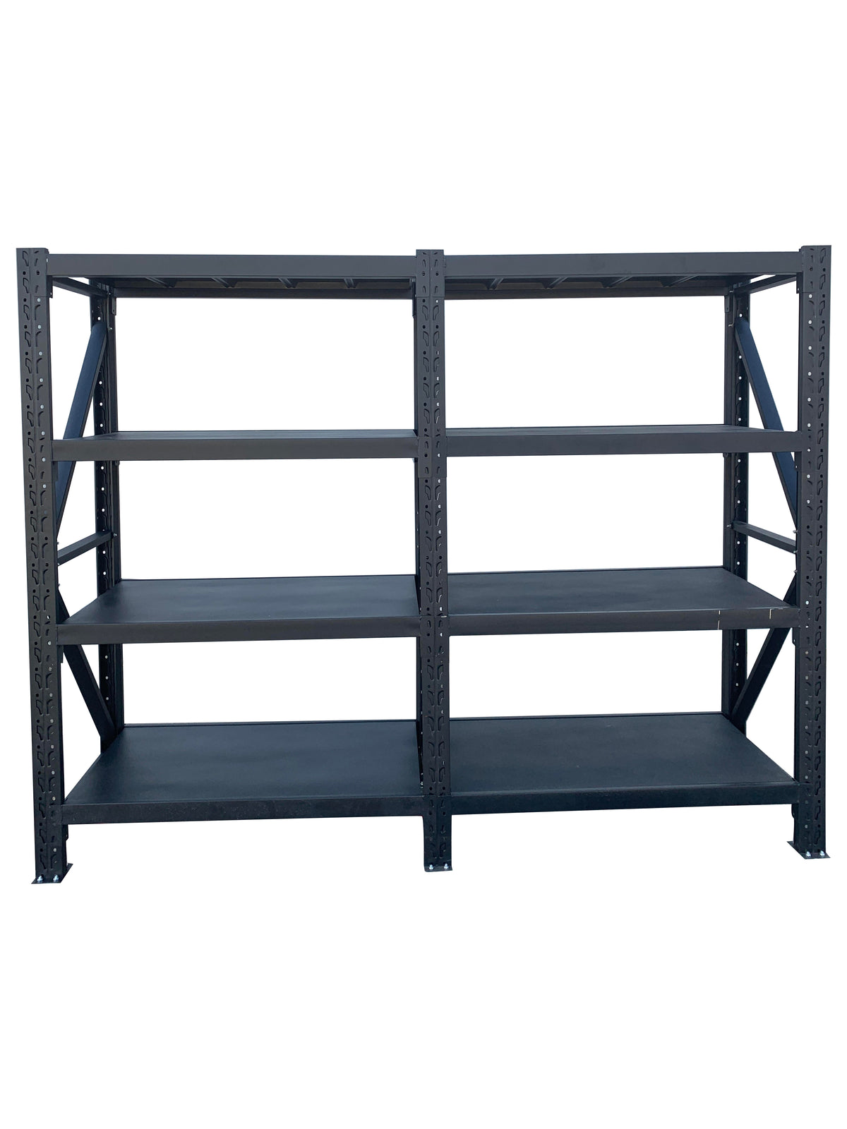 2.4m(W) x 2.4m(H) x 0.5m(D) 1600kg Connecting Shelving Black