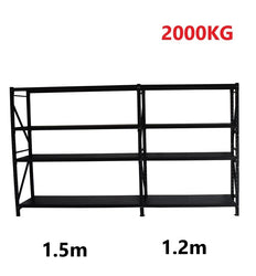 2.7m(W)x2.4m(H)x0.6m(D) 2000kg Connecting Shelving BLACK