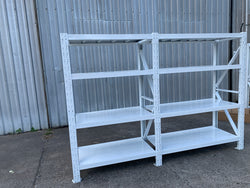 3.2m(W)x2.0m(H)x0.6m(D) 2000kg Connecting Shelving WHITE