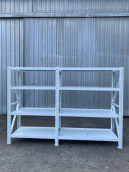 3.2m(W)x2.0m(H)x0.6m(D) 2000kg Connecting Shelving WHITE