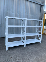 3.2m(W)x2.0m(H)x0.6m(D) 2000kg Connecting Shelving WHITE