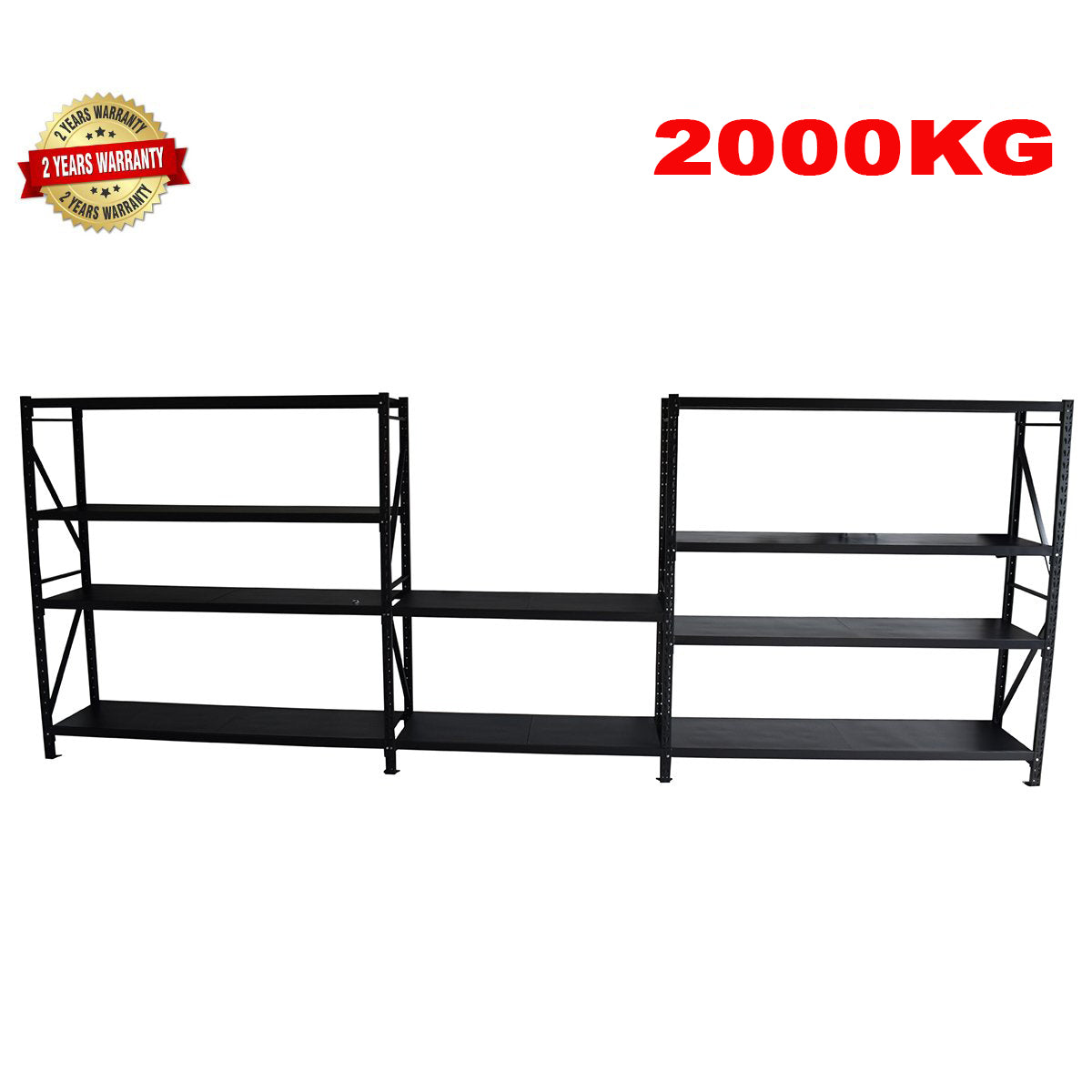 5.2m(W) x 1.8m(H) x 0.5m(D) 1600KG Connecting Shelving