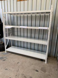 2.0m(W) x 2.0m(H) x 0.6m(D) Metal Shelving 1000KG White