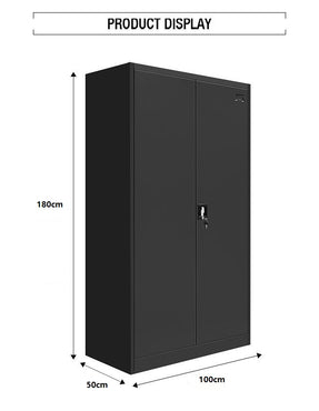 Heavy Duty 2 Doors Steel Storage Cabinet Lockable Cupboard without pegboard