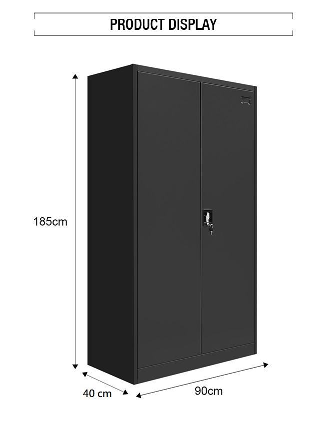 2 Doors Steel Storage Cabinet Lockable Cupboard