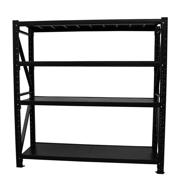 2.0m(W) x 2.0m(H) x 0.6m(D) Metal Shelving 1000KG Black