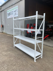 2.0m(W) x 1.8m(H) x 0.5m(D) Metal Shelving 600KG White