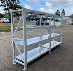 4.0m(W) x 2.0m(H) x 0.6m(D) 2000KG Connecting Shelving White