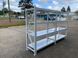 4.0m(W) x 2.0m(H) x 0.6m(D) 2000KG Connecting Shelving White