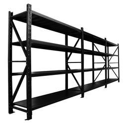 5.5m(W) x 1.8m(H) x 0.6m(D) 3000KG Connecting Shelving Black