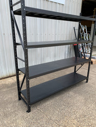 1.5m(W) x 2.0m(H) x 0.5m(D) Metal Shelving 800KG Black