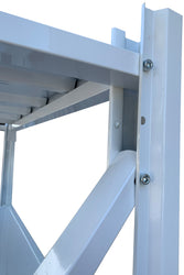 4.0m(W) x 2.0m(H) x 0.6m(D) 2000KG Connecting Shelving White