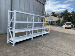 5.5m(W) x 2.4m(H) x 0.6m(D) 3000KG Connecting Shelving White
