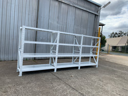 5.5m(W)x1.8m(H)x0.5m(D) 2000KG Connecting Shelving White