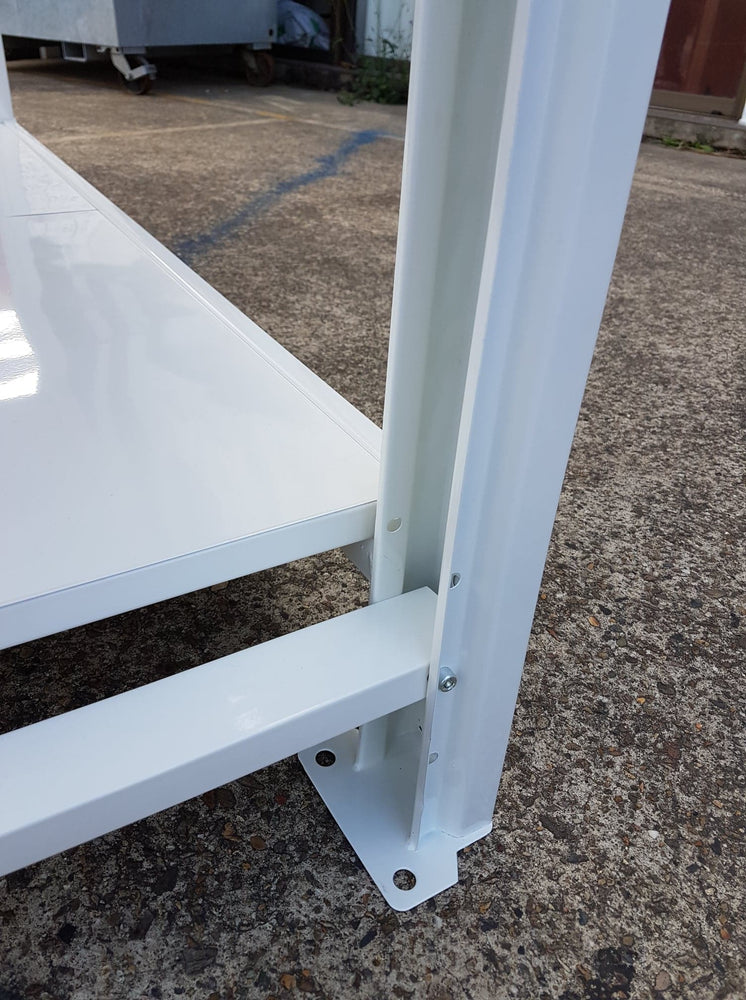 4.0m(W) x 1.8m(H) x 0.6m(D) 2000KG Connecting Shelving White