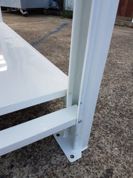 4.0m(W) x 1.8m(H) x 0.6m(D) 2000KG Connecting Shelving White