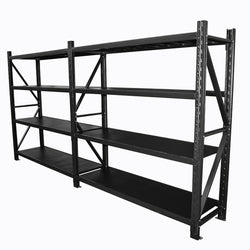 4.0m(W) x 2.4m(H) x 0.6m(D) 2000KG Connecting Shelving Black