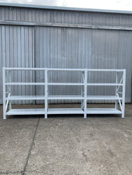 5.5m(W) x 1.8m(H) x 0.6m(D) 3000KG Connecting Shelving White