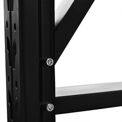 1.5m(W) x 2.0m(H) x 0.6m(D) Metal Shelving 1000KG Black