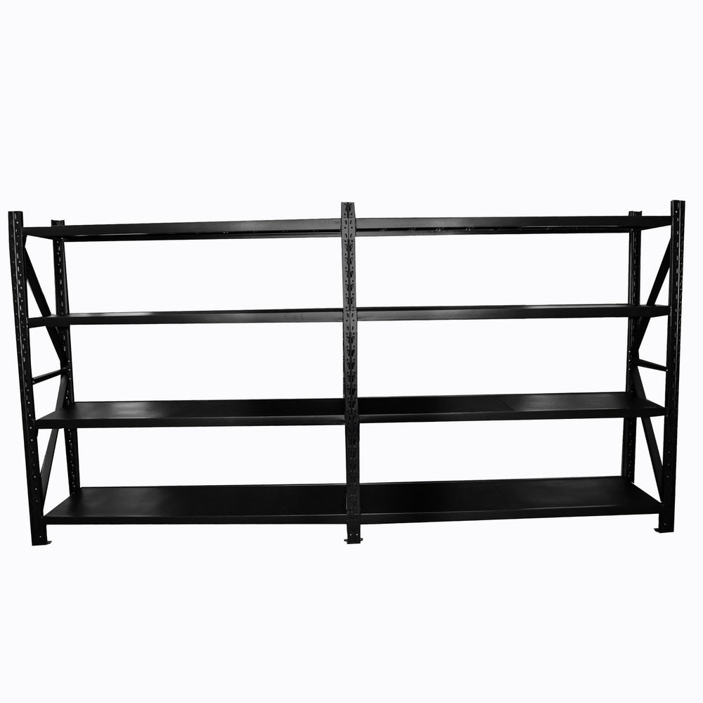 4.0m(W) x 2.0m(H) x 0.6m(D) 2000KG Connecting Shelving Black