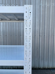 1.5m(W) x 2.0m(H) x 0.6m(D) Metal Shelving 1000KG White