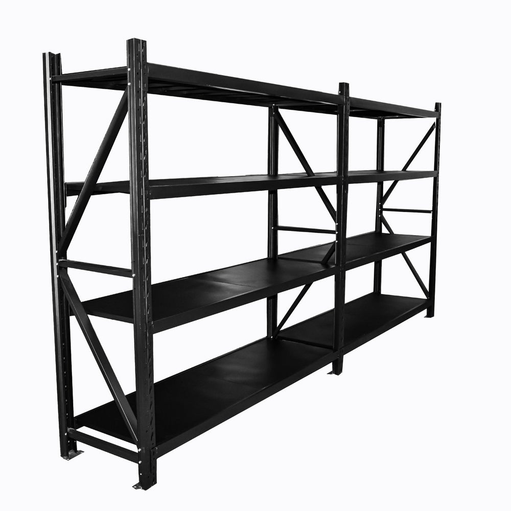 4.0m(W) x 2.4m(H) x 0.6m(D) 2000KG Connecting Shelving Black