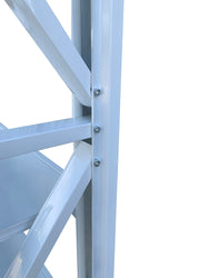 2.0m(W) x 2.0m(H) x 0.6m(D) Metal Shelving 1000KG White