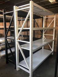 2.0m(W) x 2.0m(H) x 0.6m(D) Metal Shelving 1000KG White