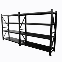 4.0m(W) x 2.0m(H) x 0.6m(D) 2000KG Connecting Shelving Black